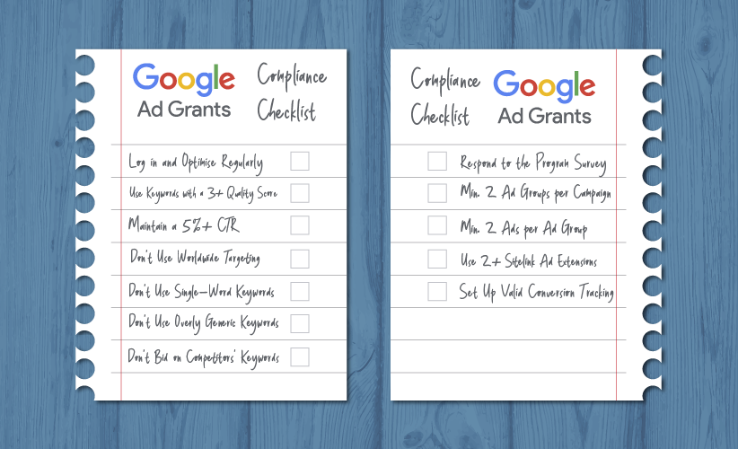 Google Ad Grants Compliance Checklist