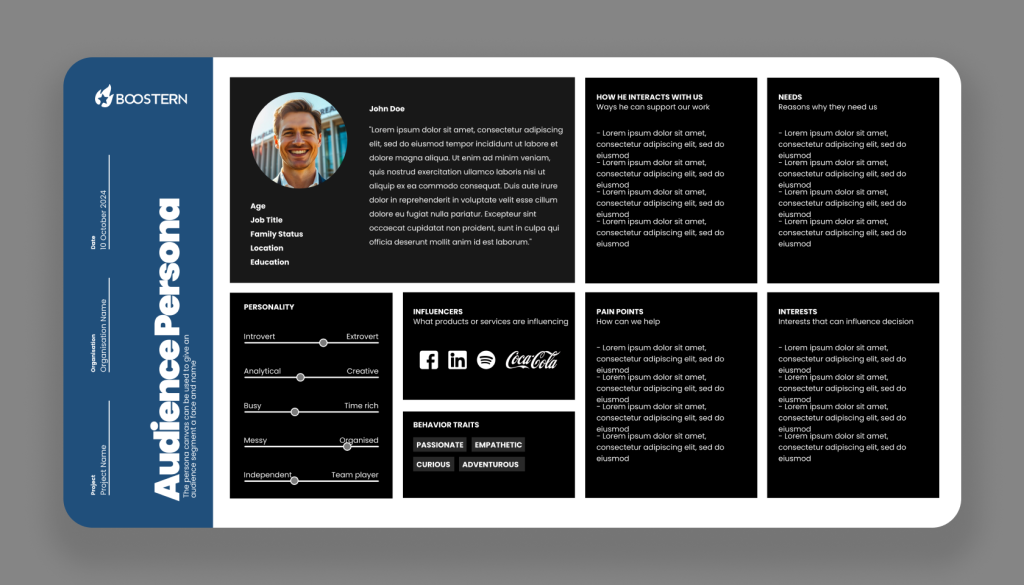 Boostern Audience Persona Template