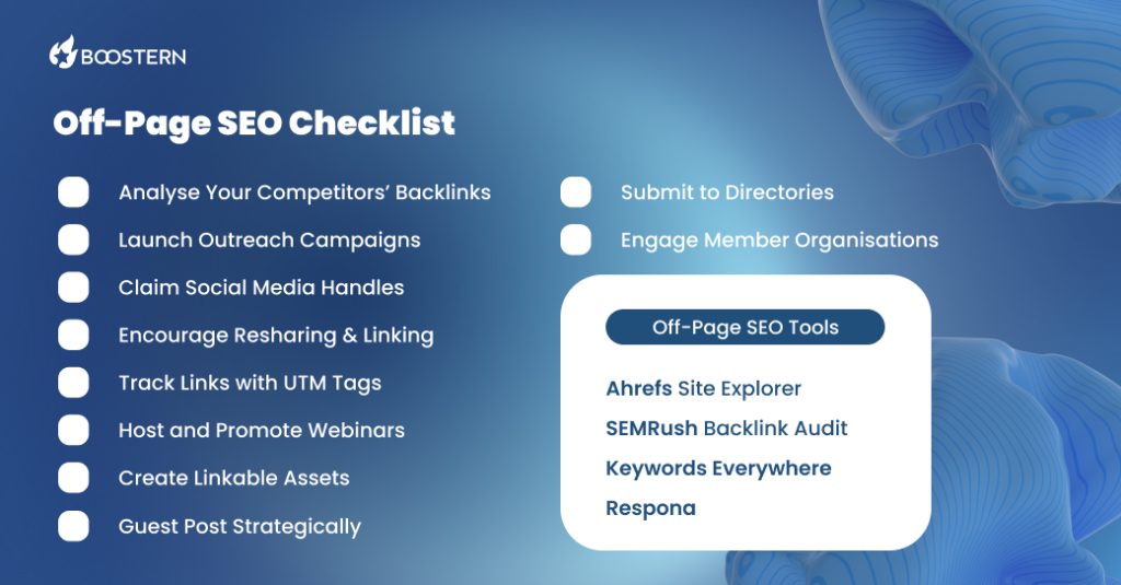 Boostern Off-Page SEO Checklist Boostern Off-Page SEO Checklist