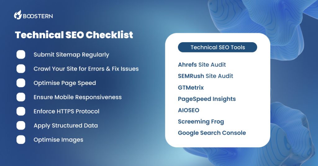 Boostern Technical SEO Checklist Boostern Technical SEO Checklist
